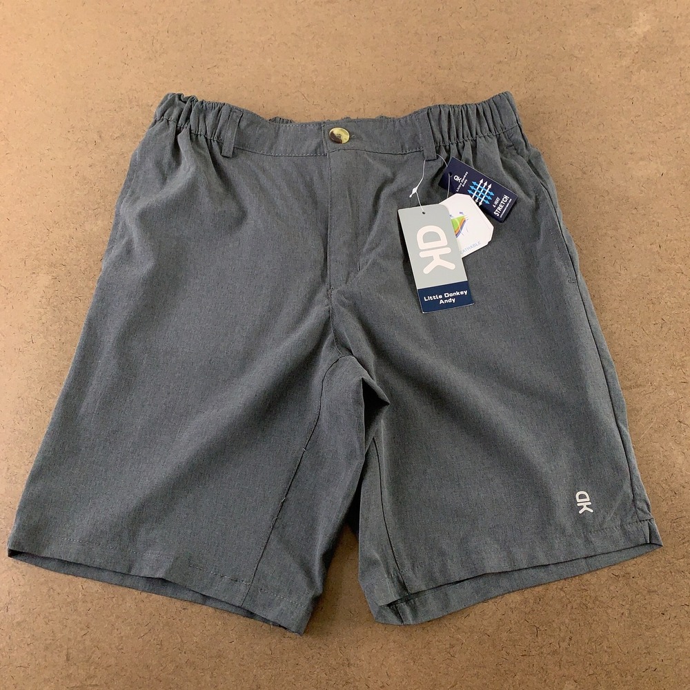 Little Donkey Andy Men's Small Gray 8" Lightweight Quick Dry Stretch Shorts NWT